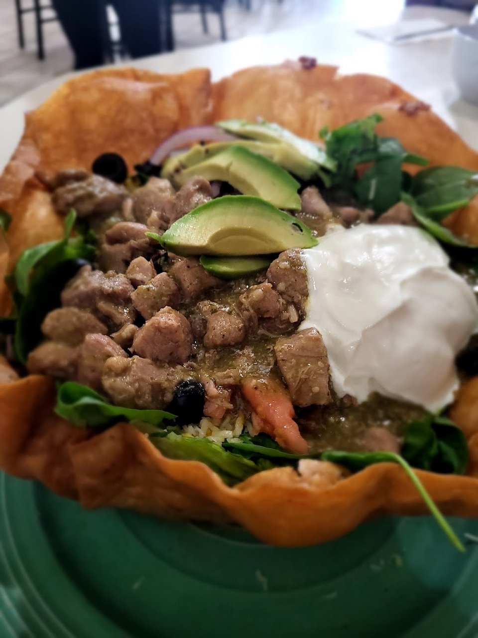 Chile Verde Taco Salad